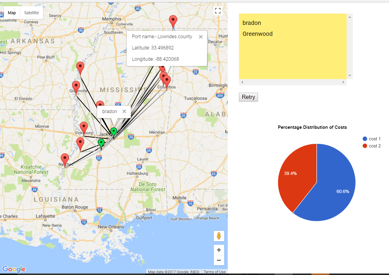 Got to Know : Web application using python with Google maps API