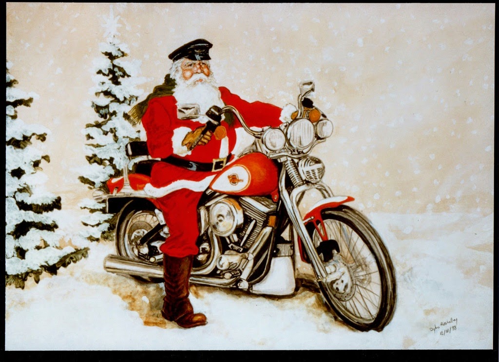 clipart santa on motorcycle - photo #44