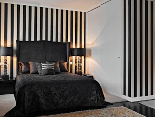 11 Ideias para Decorar Quarto de Casal com Parede às Riscas