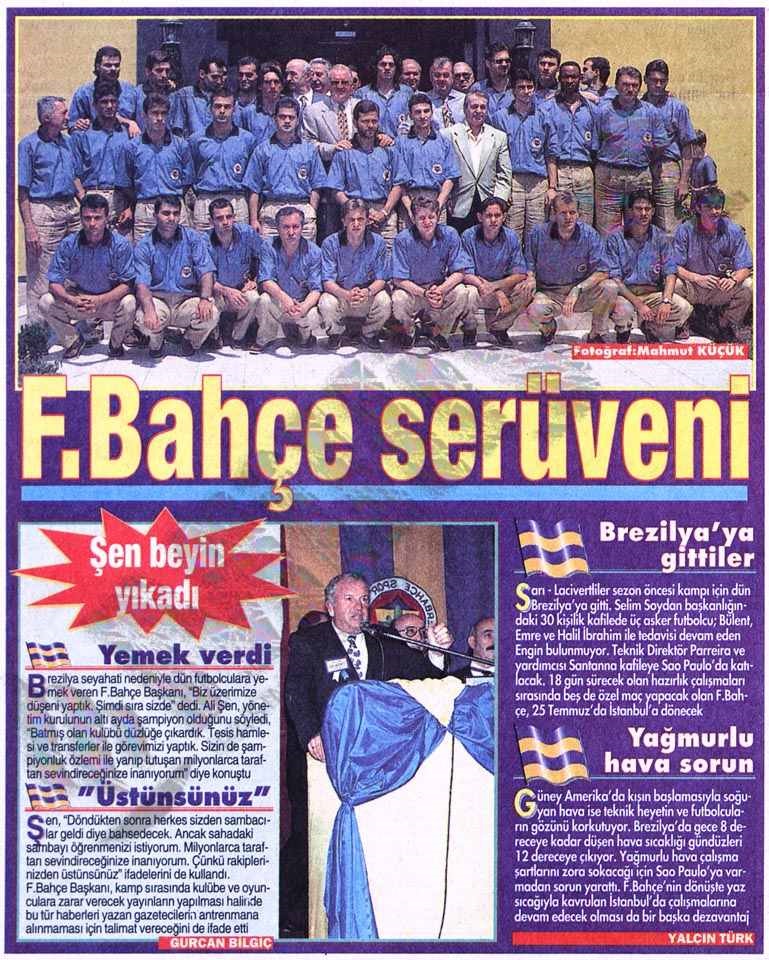 Arsivden Fenerbahce Nin Brezilya Kampi 1995