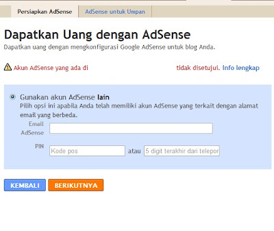 CARA DAFTAR ADSENSE DENGAN BLOGSPOT SAMA YANG PERNAH DIBANED/DITOLAK