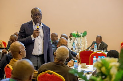 Governor Obaseki speaks at an event Government House not a bank — Obaseki