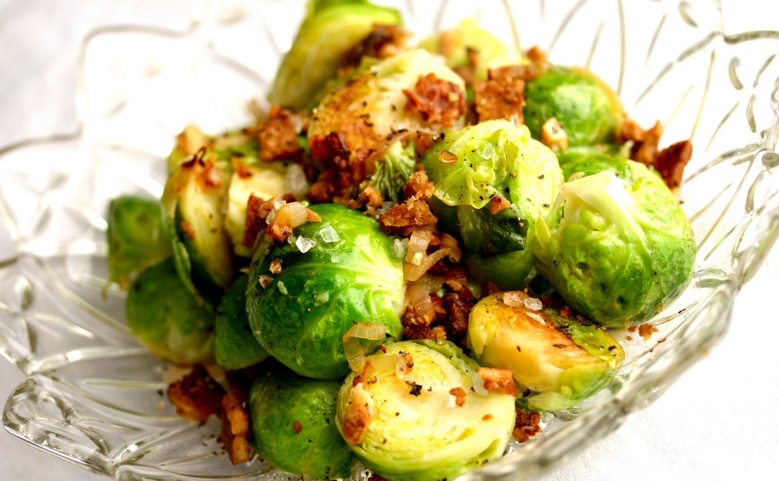 Smith's Vegan Kitchen Brussels Sprouts with Tempeh Bacon