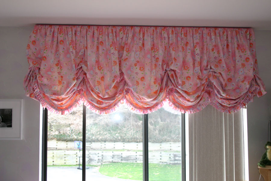 Salmon Colored Curtain Panels No Sew Balloon Valance