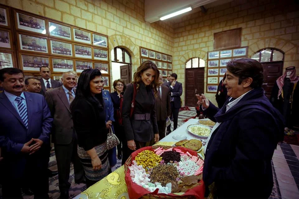 Queen Rania of Jordan visited the Al Salt Secondary School