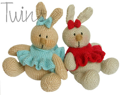 Free Knitting Pattern - Bunny from the Animals Free Knitting