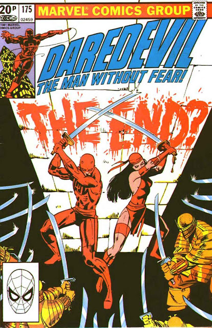 Daredevil v1 #175 elektra marvel comic book cover art by Frank Miller Daredevil v1 #175 elektra marvel comic book cover art by Frank Miller