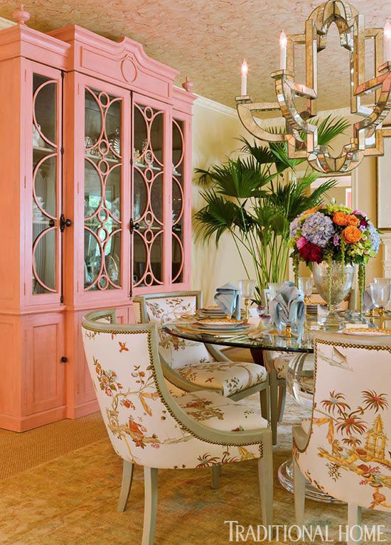 Chinoiserie Chic Orange Chinoiserie Dining Room