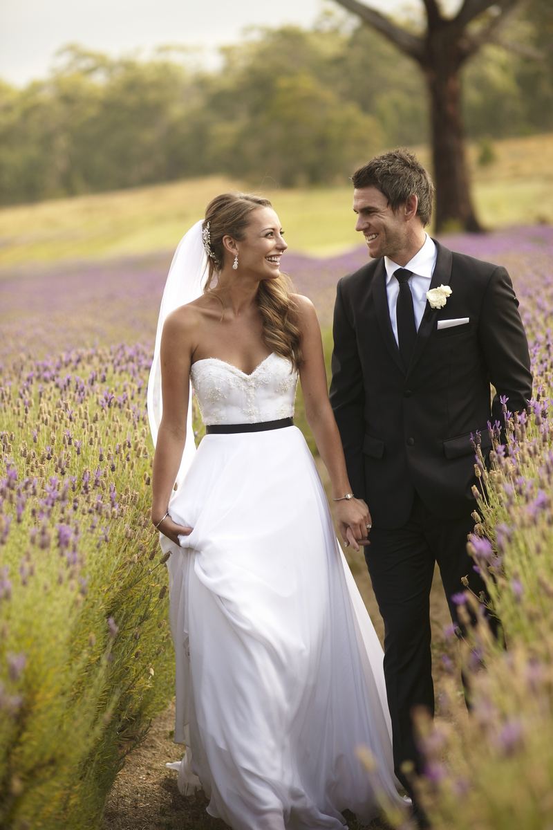 Romantic Wedding in a Lavender Field