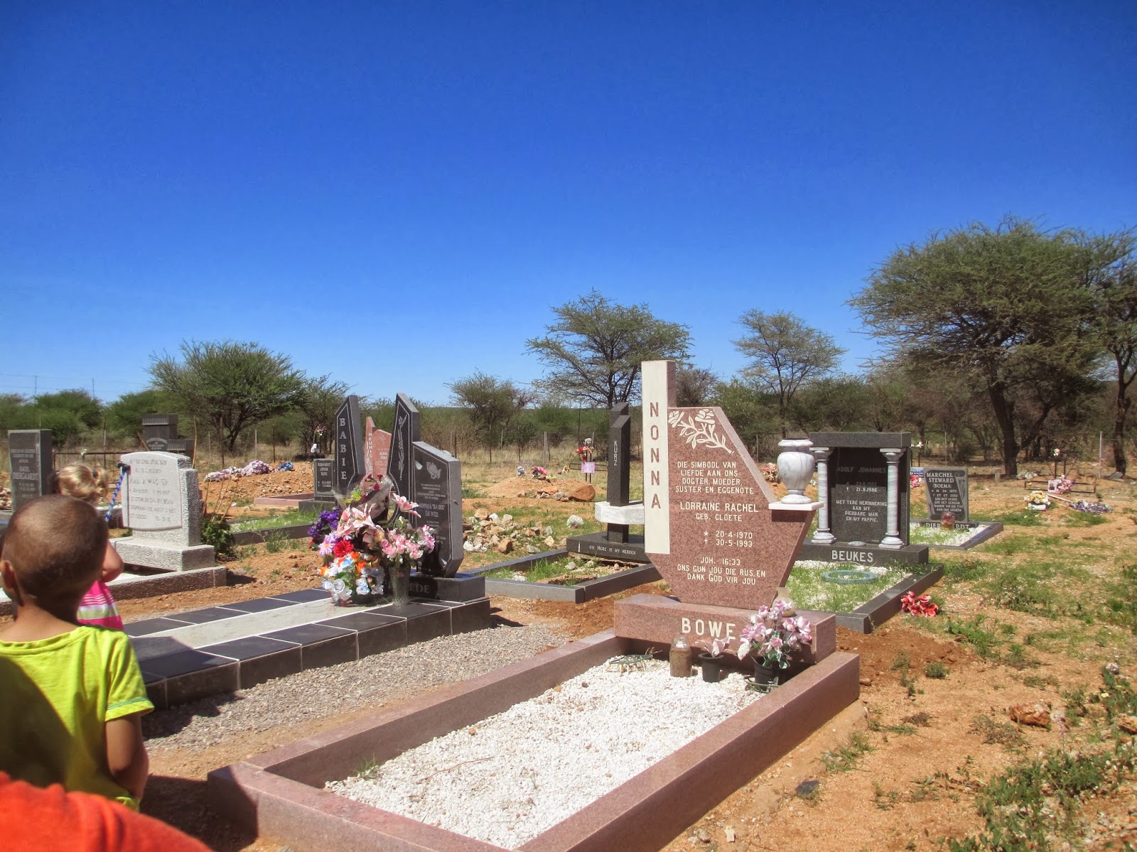 Loletta in Namibia Tombstone Dedication