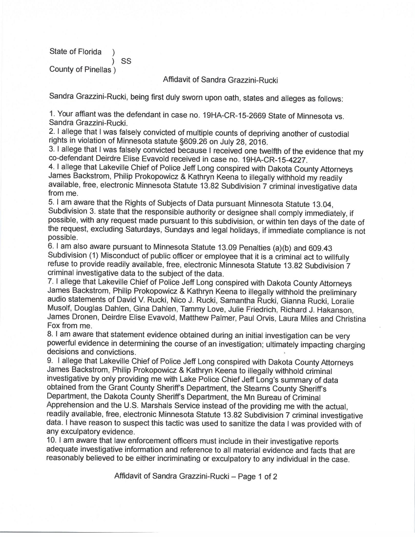 Lion News: Sandra Grazzini-Rucki Caught Stabbing Co-Defendant Dede ...