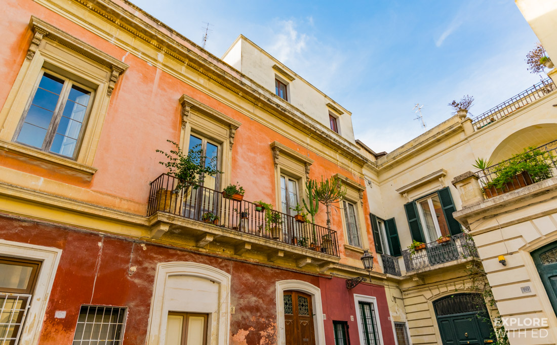 Colourful houses in Lecce
