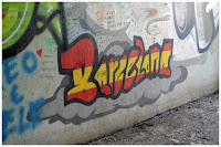 Graffiti w barwach narodowych - Barcelona