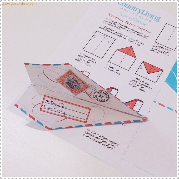 dia dos namorados cartão de aviãozinho de papel para imprimir