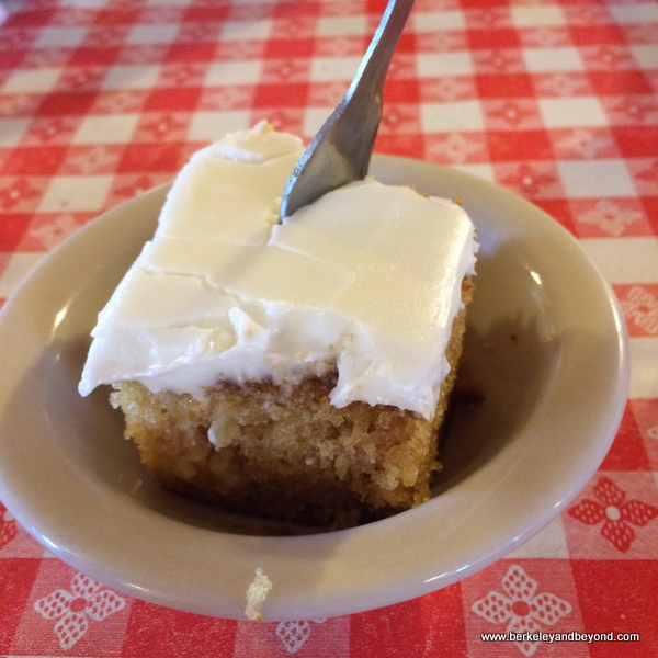 peach cake at Samoa Cookhouse in Eureka, California peach cake at Samoa Cookhouse in Eureka, California