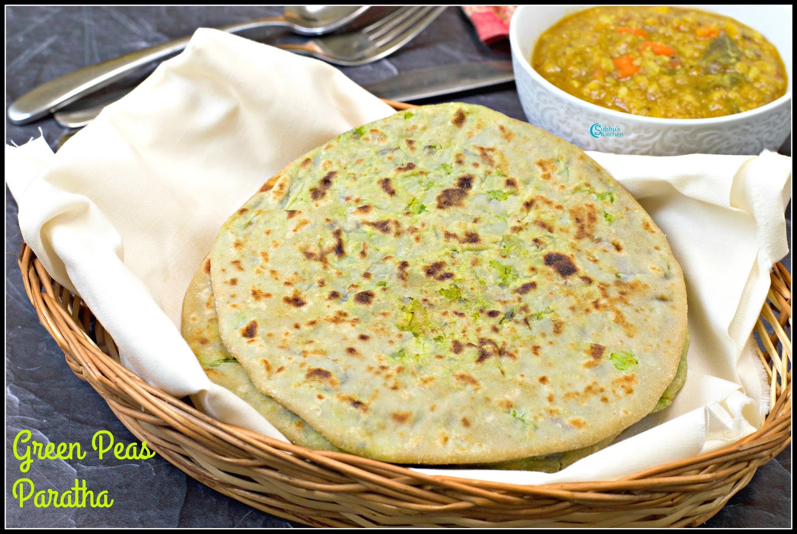 Green Peas Paratha Recipe GreenPeas Stuffed Indian Flat Bread