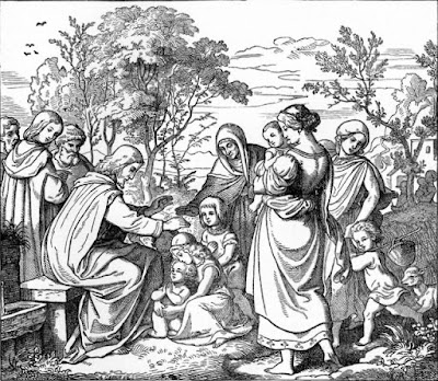 "Jesus blesses the Children" from Treasures of the Bible