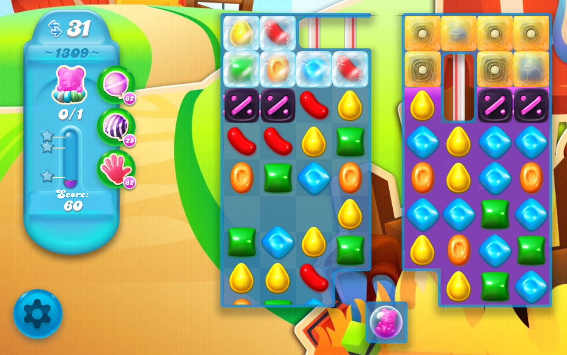 Candy Crush Soda Saga level 1309 Candy Crush Soda Saga level 1309
