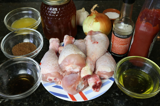 Ingredientes para jamoncitos de pollo al horno