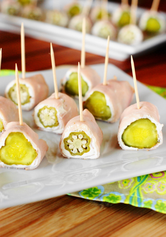 3Ingredient LowCarb Ham & Pickle Bites {with Baby Dill Pickles or