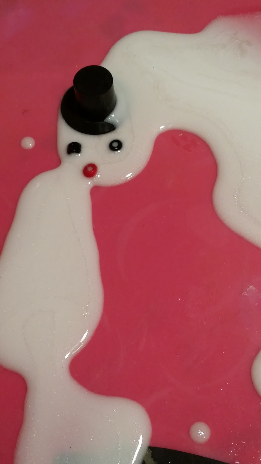 Resin Melted Snowman Gift Tag