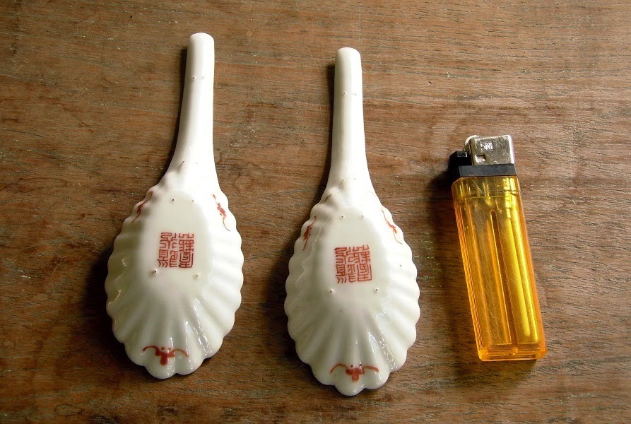 PATINA CINA PERANAKAN STRAITS CHINESE FAMILLE ROSE PORCELAIN SPOONS