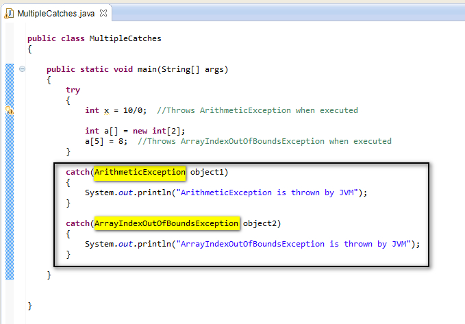 Selenium-By-Arun: 224. Using multiple catch blocks