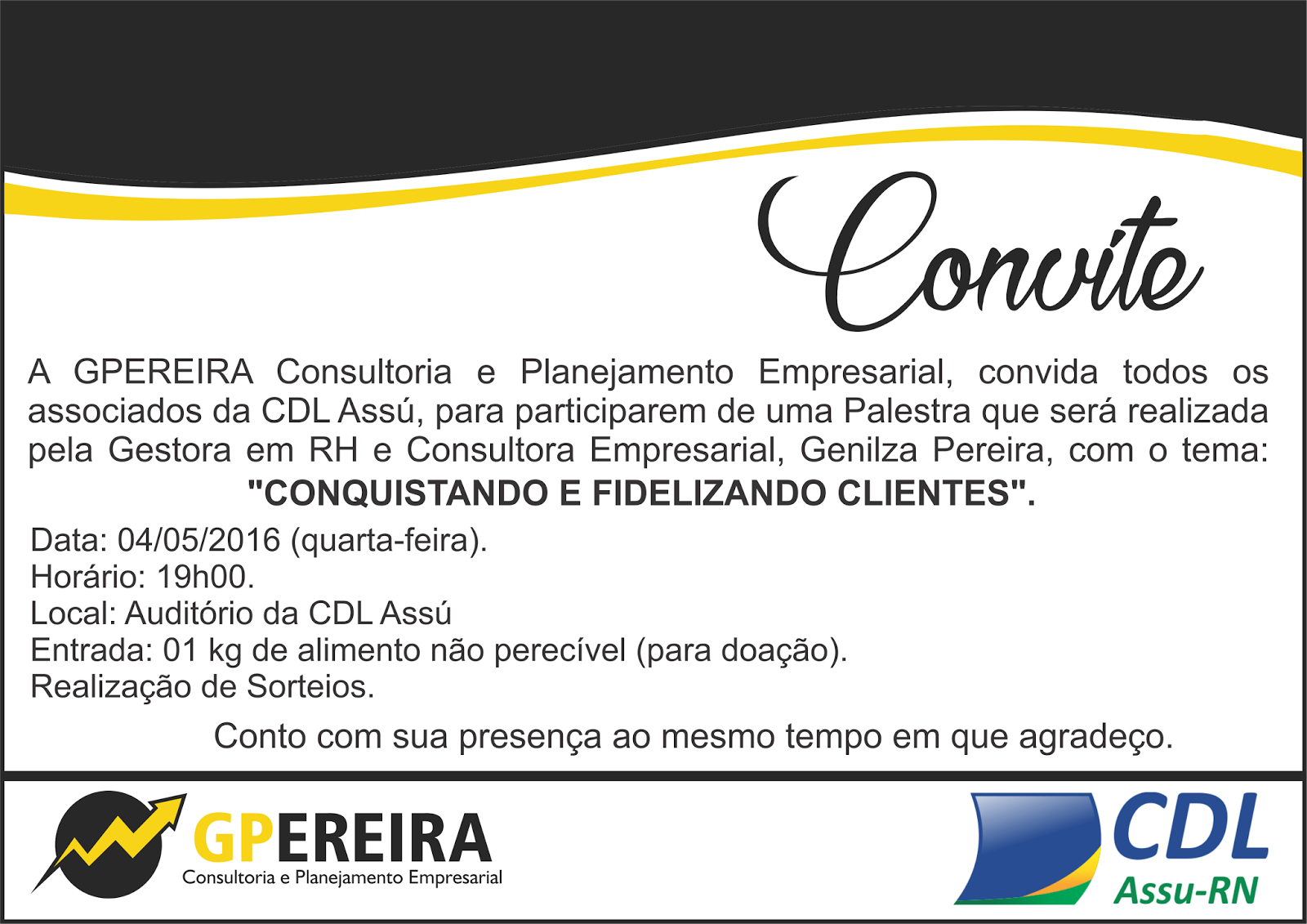Exemplo De Carta Convite Para Palestrante