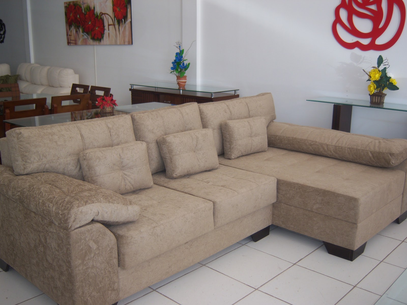 IPÊ BRASIL Interiores Sofa c/ Chaise novo modelo