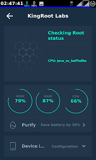 kingrootroot showing status
