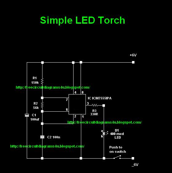 Torche LED Simple ~ schema électronique ~ Comment faire Montage et