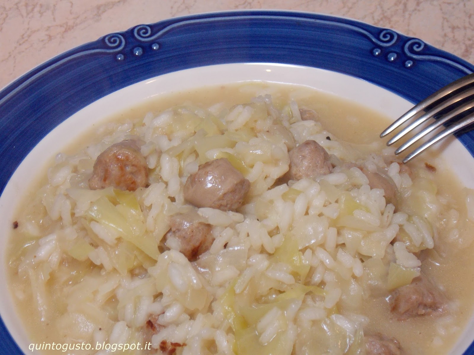 Risotto con salsiccia e cavolo cappuccio bianco Apriti Sesamo