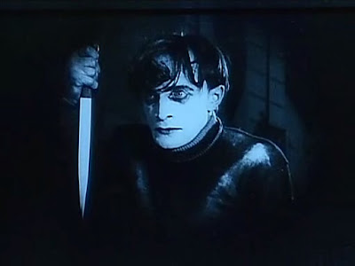 Cesare wielding a knife in The Cabinet of Dr. Caligari