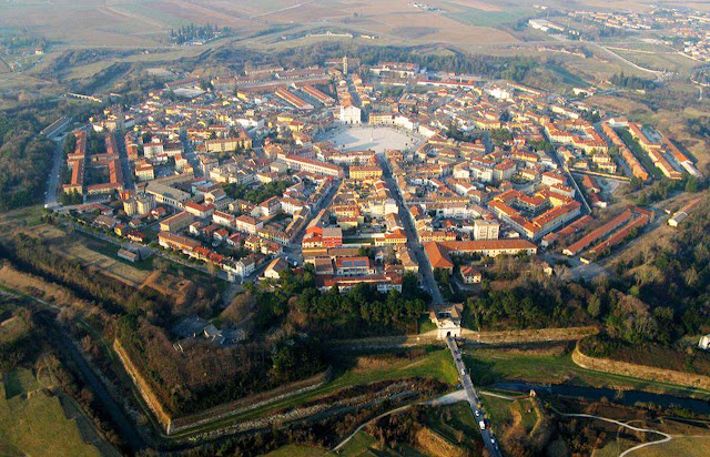 Vista aérea de Palmanova - Itália