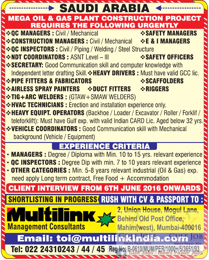 Oil & gas jobs KSA Job vacancies Gulf Jobs for Malayalees