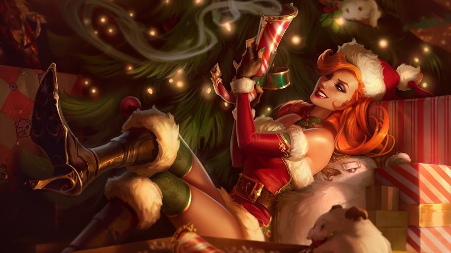 Miss Fortune, LoL, Candy Cane, Splash Art, 4K, 217 Wallpaper