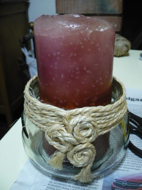 Como hacer un portavelas, con tarro reciclado.