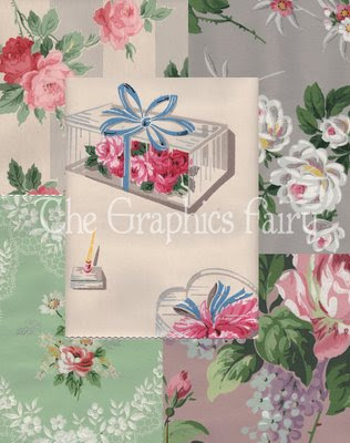 The Polka Dot Closet: Vintage WallPaper Covered Suitcase