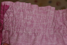 Seamingly Smitten: Tutorial: SHIRRING...How to Shir Fabric