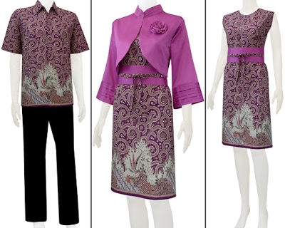 Desain Model Baju Batik Pria Wanita Modern Terbaru Gambar Mewarnai