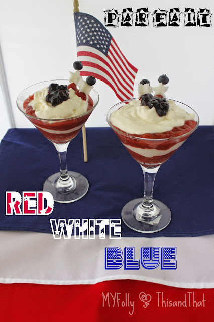 Red, White and Blue Parfait/ Daily Dish Magazine #July4th