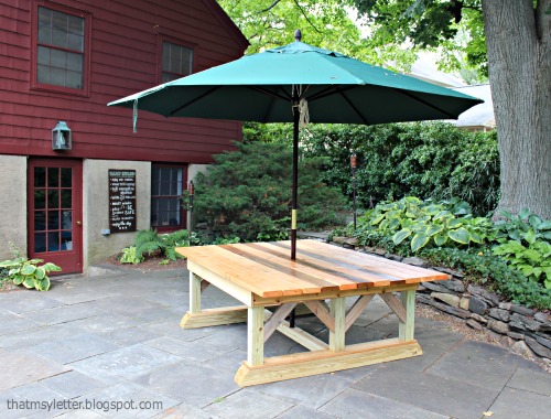 Diy Outdoor Trestle Dining Table, 12 Foot Dining Table Plans