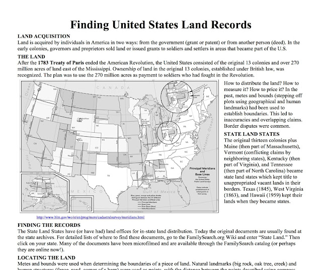 Genealogy's Star Finding U.S. Land Records