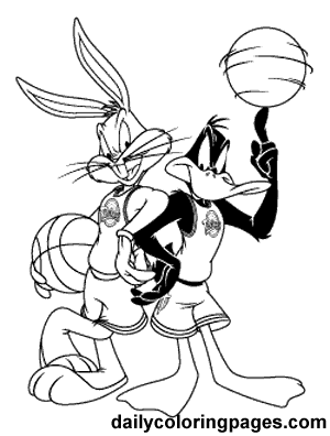 Christmas Gift Bunny Daffy Duck Playing Basketball Christmas Gift Bunny Daffy Duck Playing Basketball