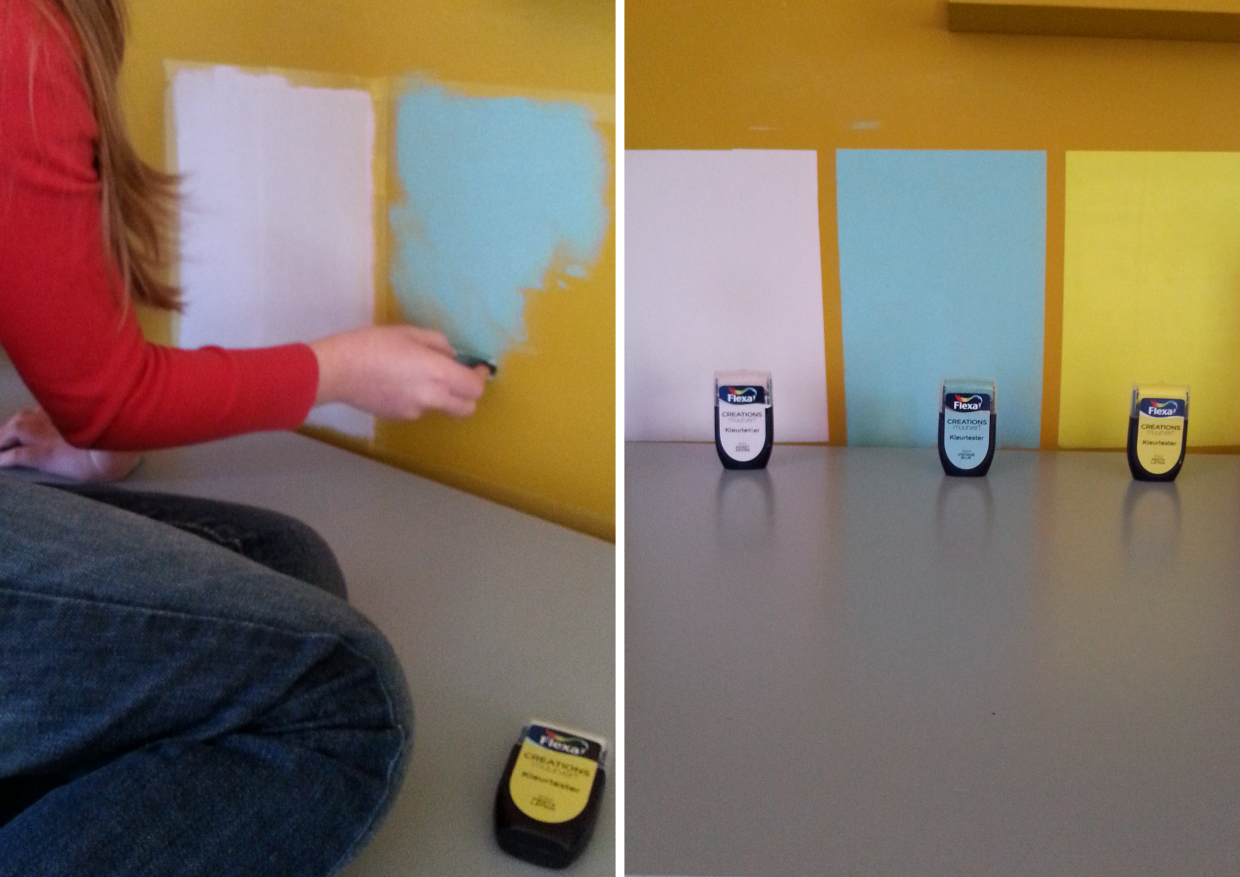 Confetti lab: flexa kleurtesters: spelen met kleur in je interieur