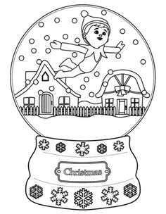 Little Lids Siobhan: Elf on the Shelf Colouring Pages