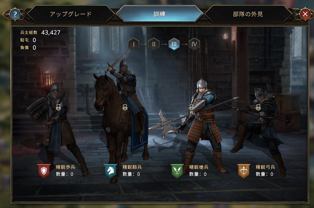 ゲームオブスローン(GoT)軍隊の効率的な上げ方