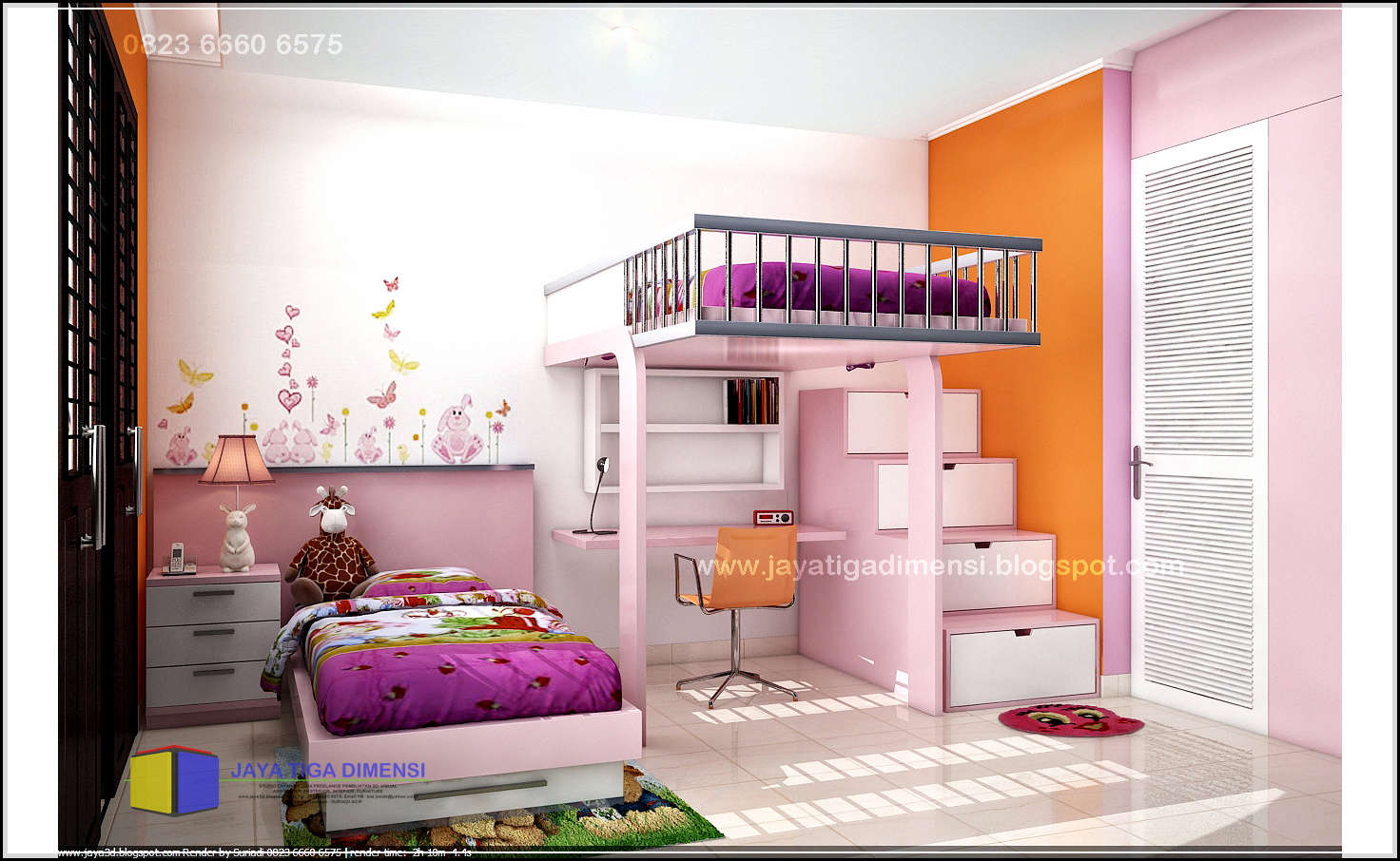 Kamar Tidur Minimalis Anak Perempuan