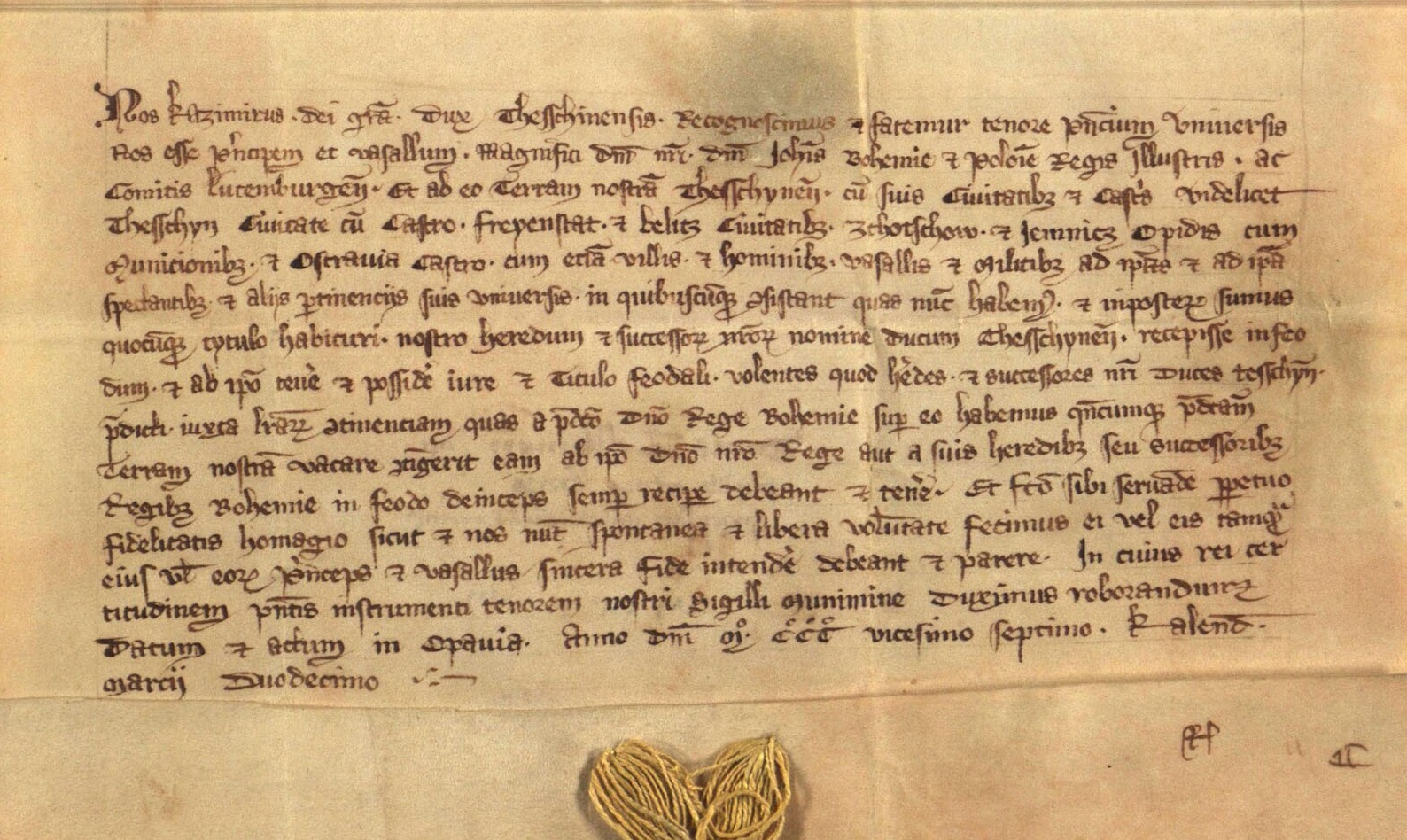 Opisz Uroczystość Złożenia Hołdu Lennego O tym jak Księstwo Cieszyńskie stało się lennem czeskim