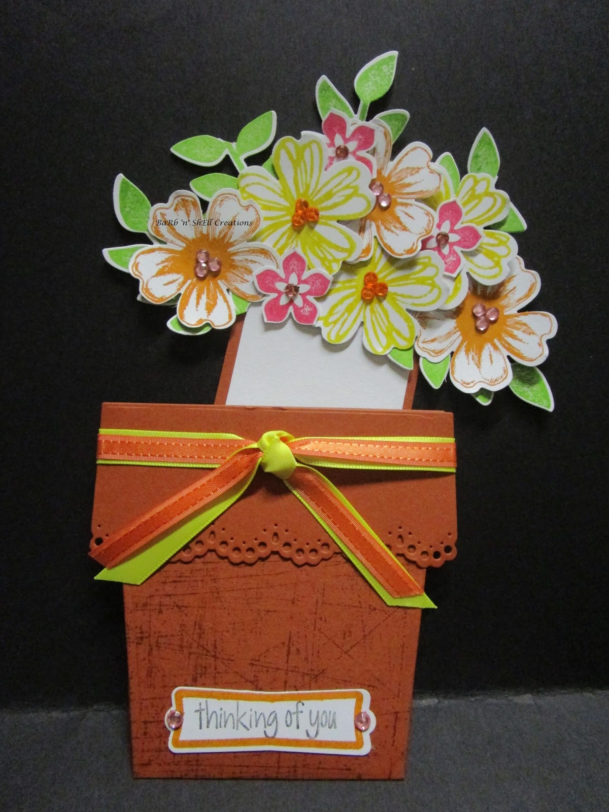 BaRb'n'ShEll Creations Flower Pot Cards... 1 of 3...